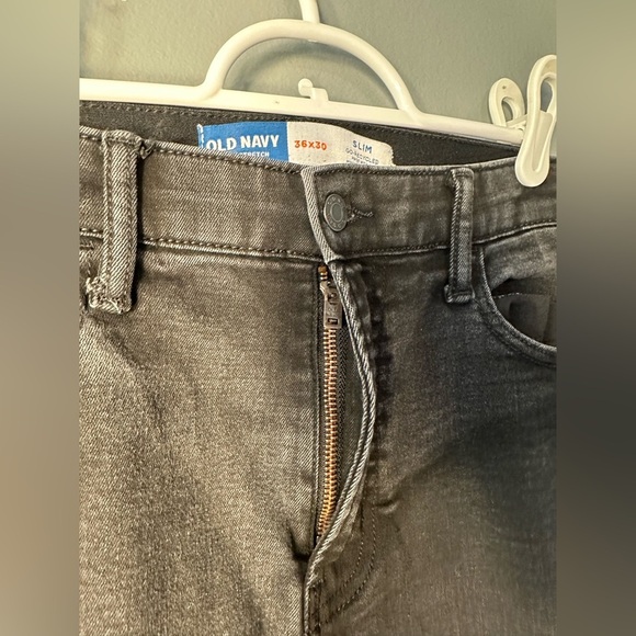 Old Navy 360° Stretch Slim Black Jeans Size 36x30 - Picture 5 of 7